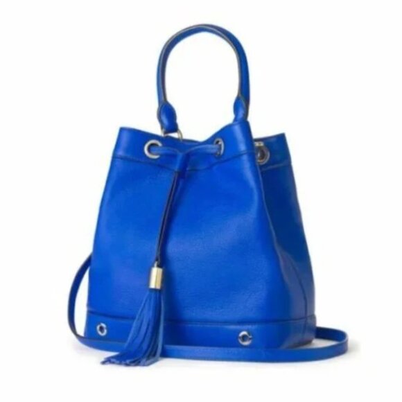Milly Handbags - NWT Milly Astor Bucket Bag with Tassel and Crossbody Strap - Cobalt Blue